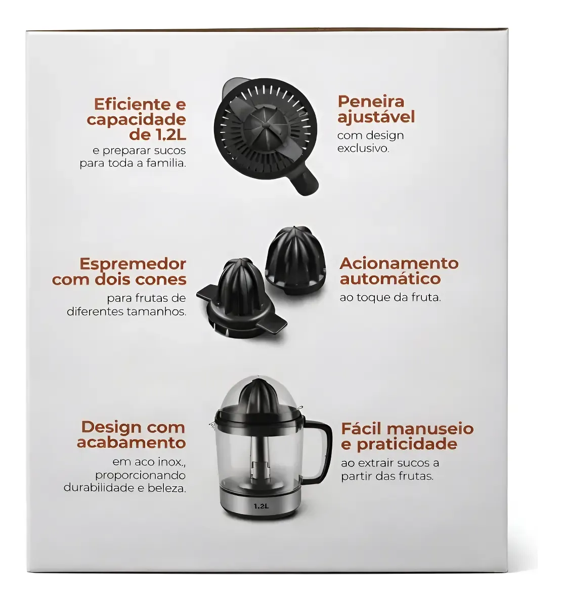Espremedor De Frutas 1.2 Litros Bak BK-ESP25W-110 - 3