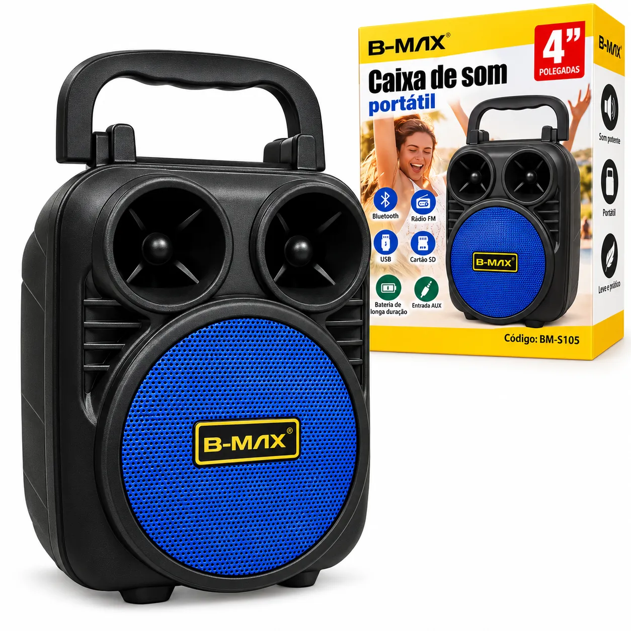 Caixa De Som 5W Com Suporte De Celular B-Max BM-S105