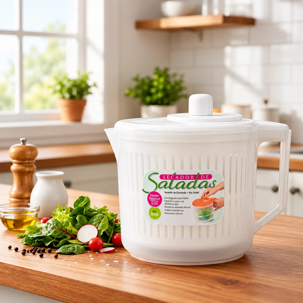 Centrífuga Manual Para Saladas 2,5 Litros Xplast 9306