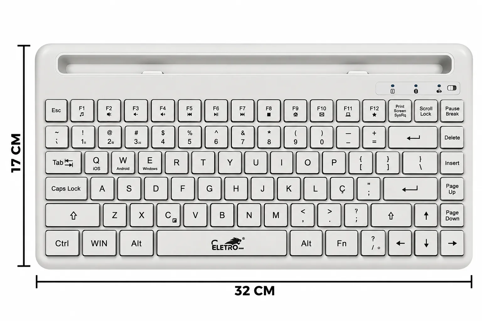 Kit Teclado e Mouse Sem Fio Slim Eletromex EL-2117 - 2