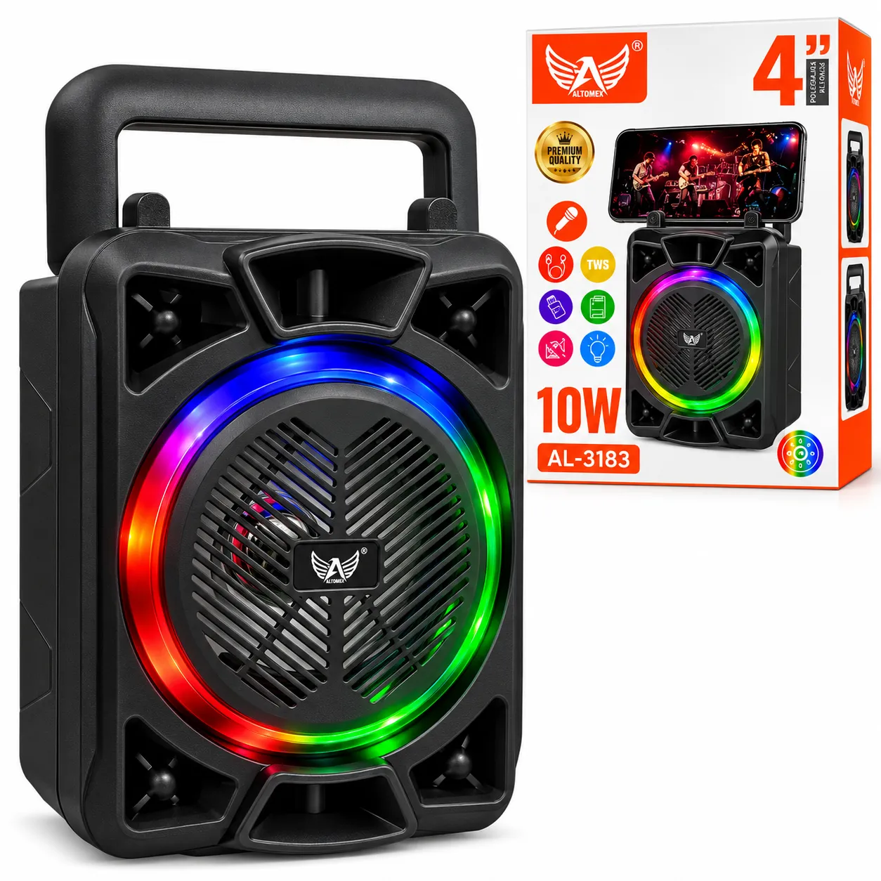 Caixa De Som 10W Com Suporte De Celular Altomex AL-3183