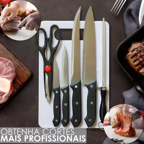 Kit Cozinha 7 Peças Com Tábua Top Útil TOP1267