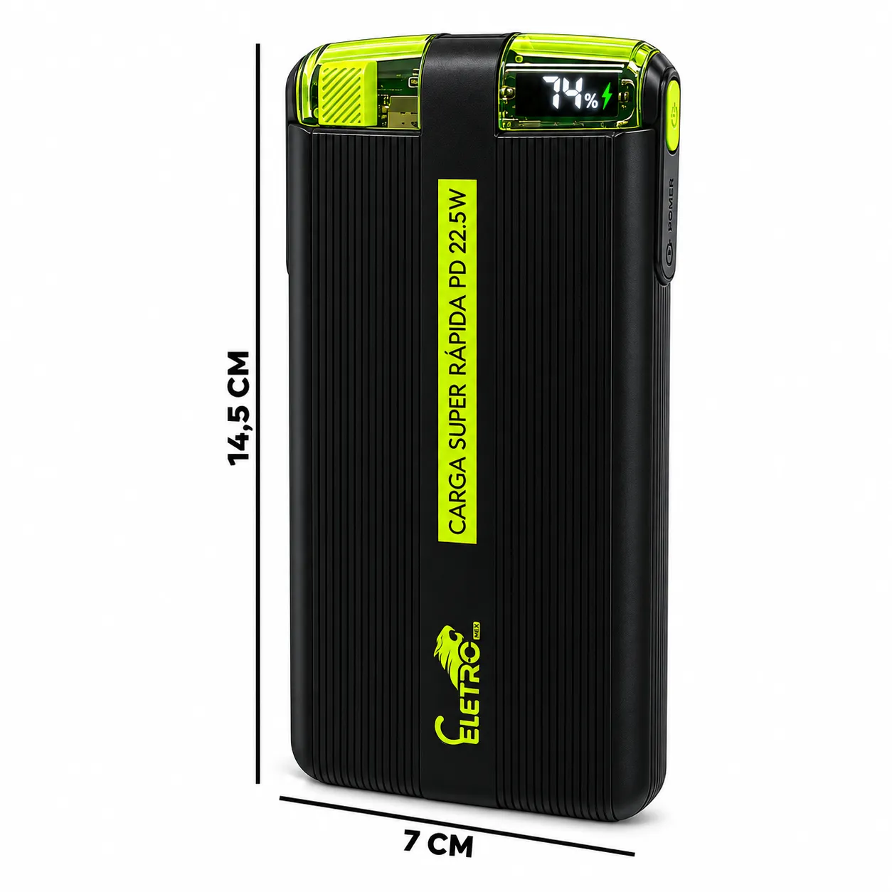 Carga Extra 10.000mAh 2 Interfaces Eletromex EL-2902 - 2