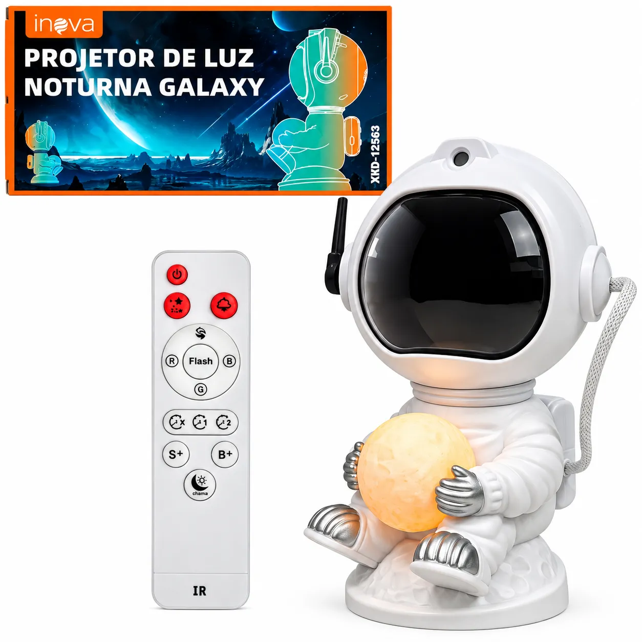 Astronauta Projetor de Galáxias Inova XKD-12563