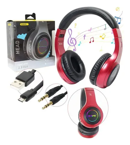 Fone De Ouvido Bluetooth Color RGB Estéreo B-max BM-106
