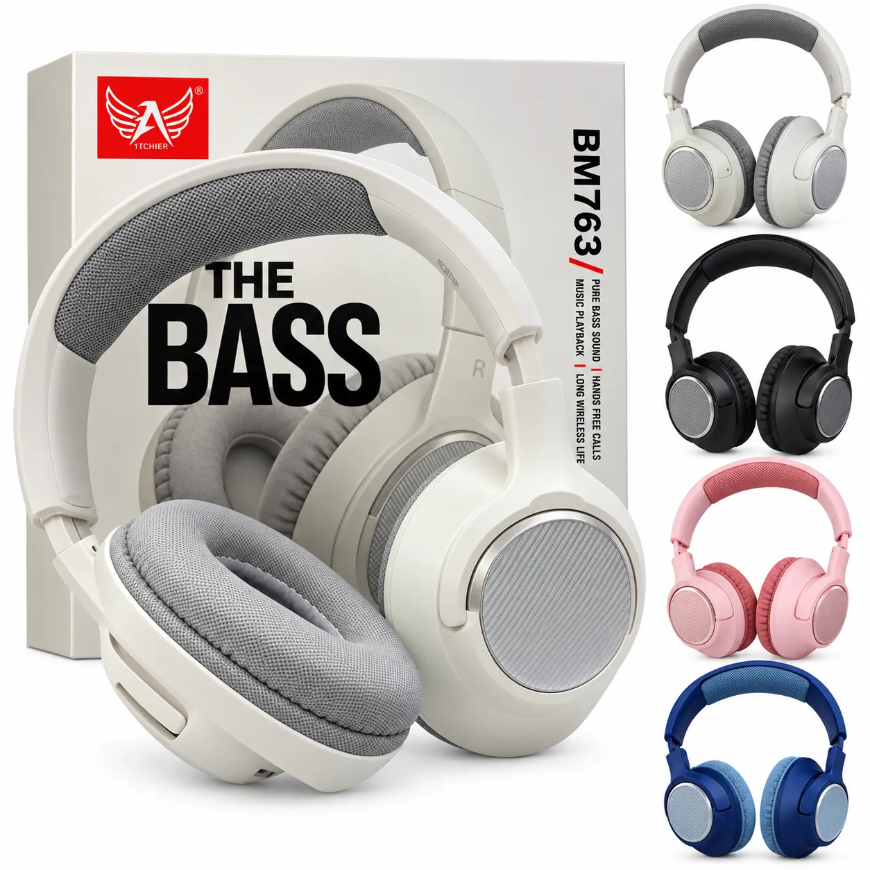 Fone De Ouvido Headphone Bluetooth Pure Bass Altomex Bm763