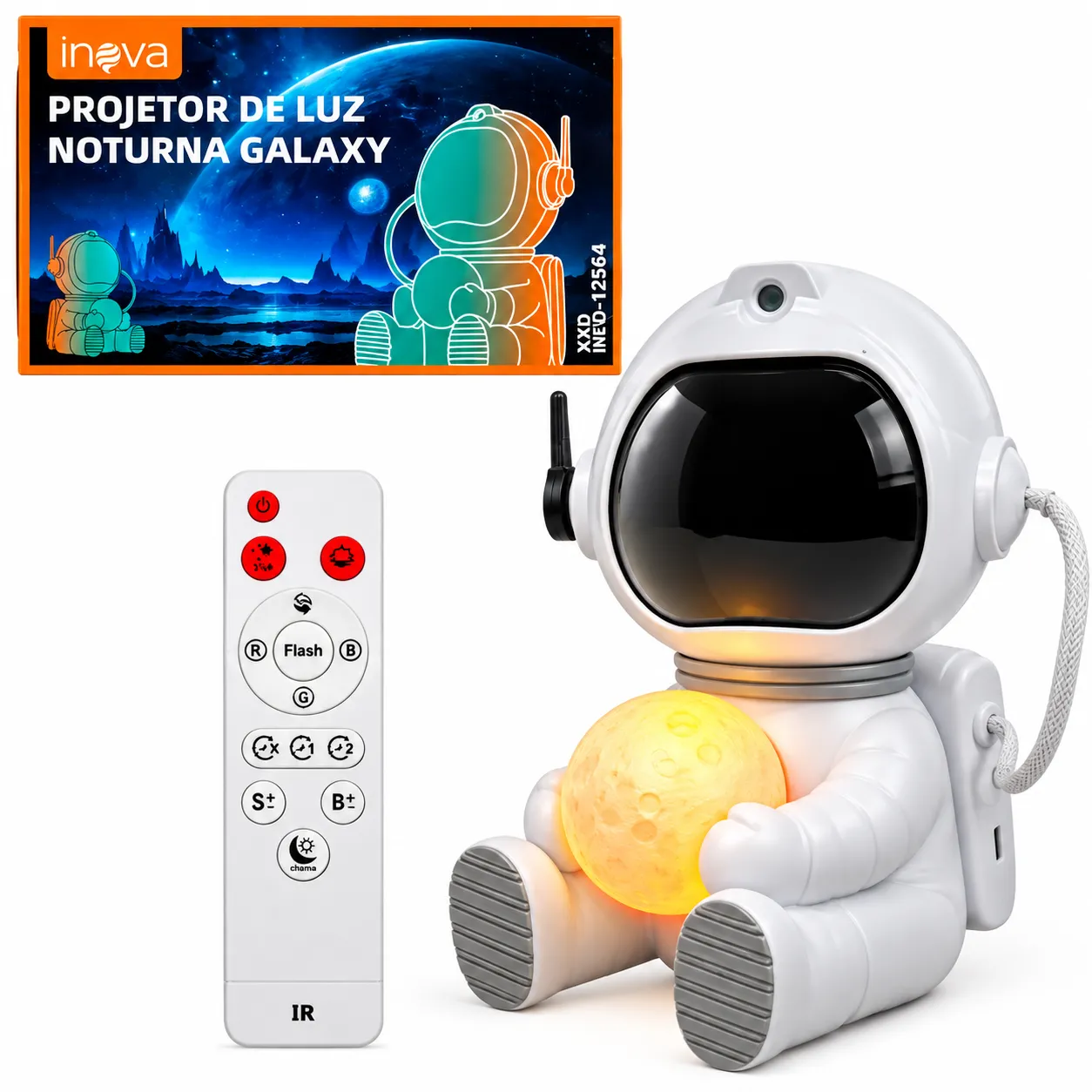 Astronauta Projetor de Galáxias Inova XKD-12564
