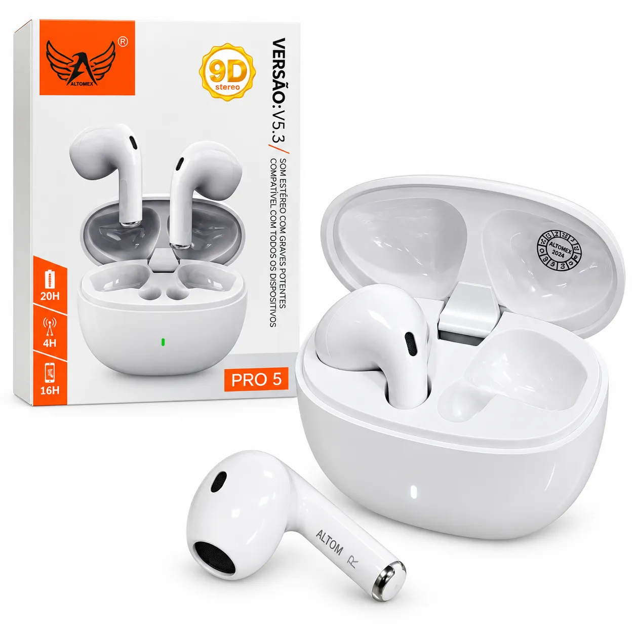Fone de Ouvido Sem Fio Bluetooth Altomex Pro 5