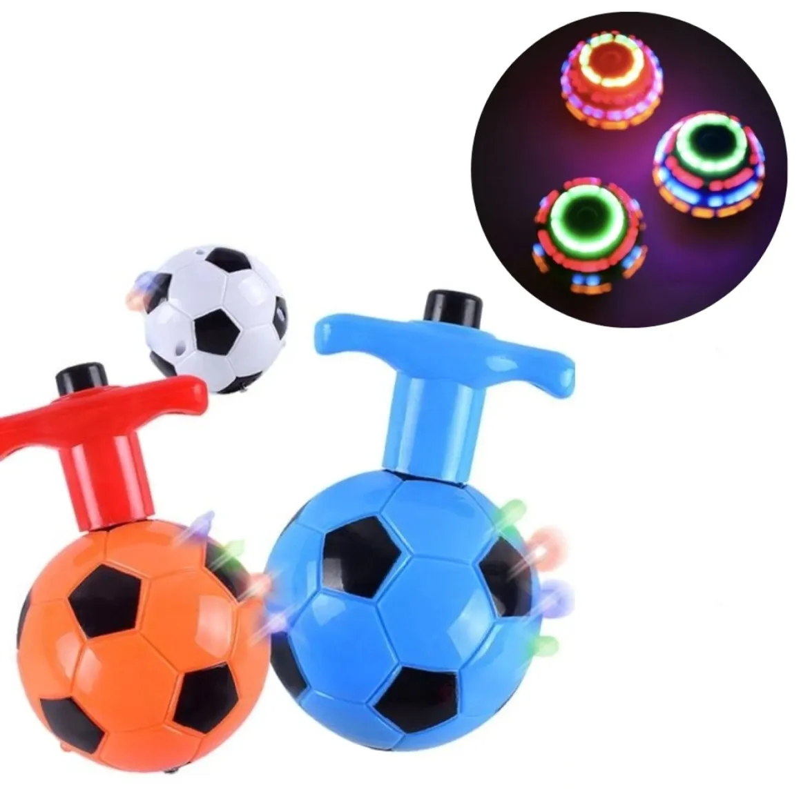 Beyblade Pião Bola De Futebol Musical Com LED Unitário Toy King TK-AB4830