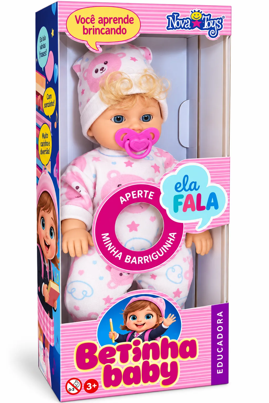 Boneca Betinha Baby Educadora Nova Toys 1200 - 2
