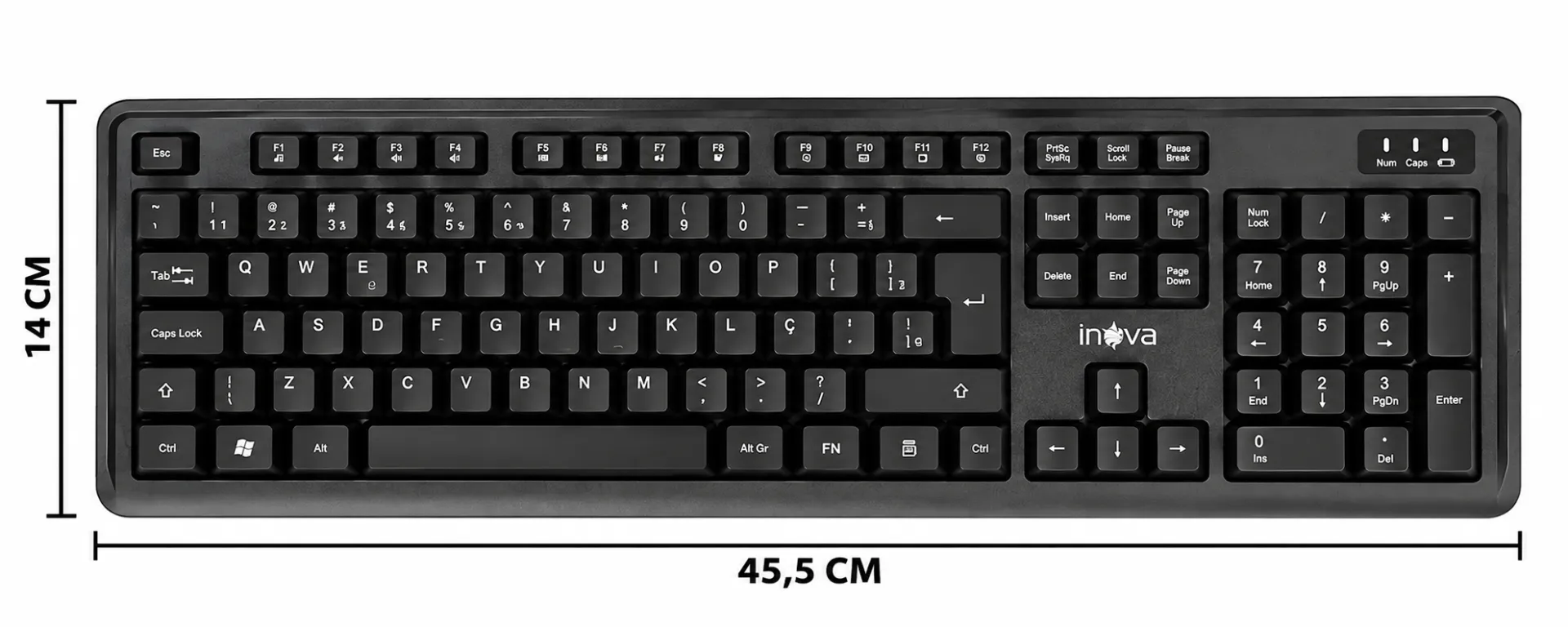 Kit Teclado e Mouse Sem Fio Inova KV-801 - 2