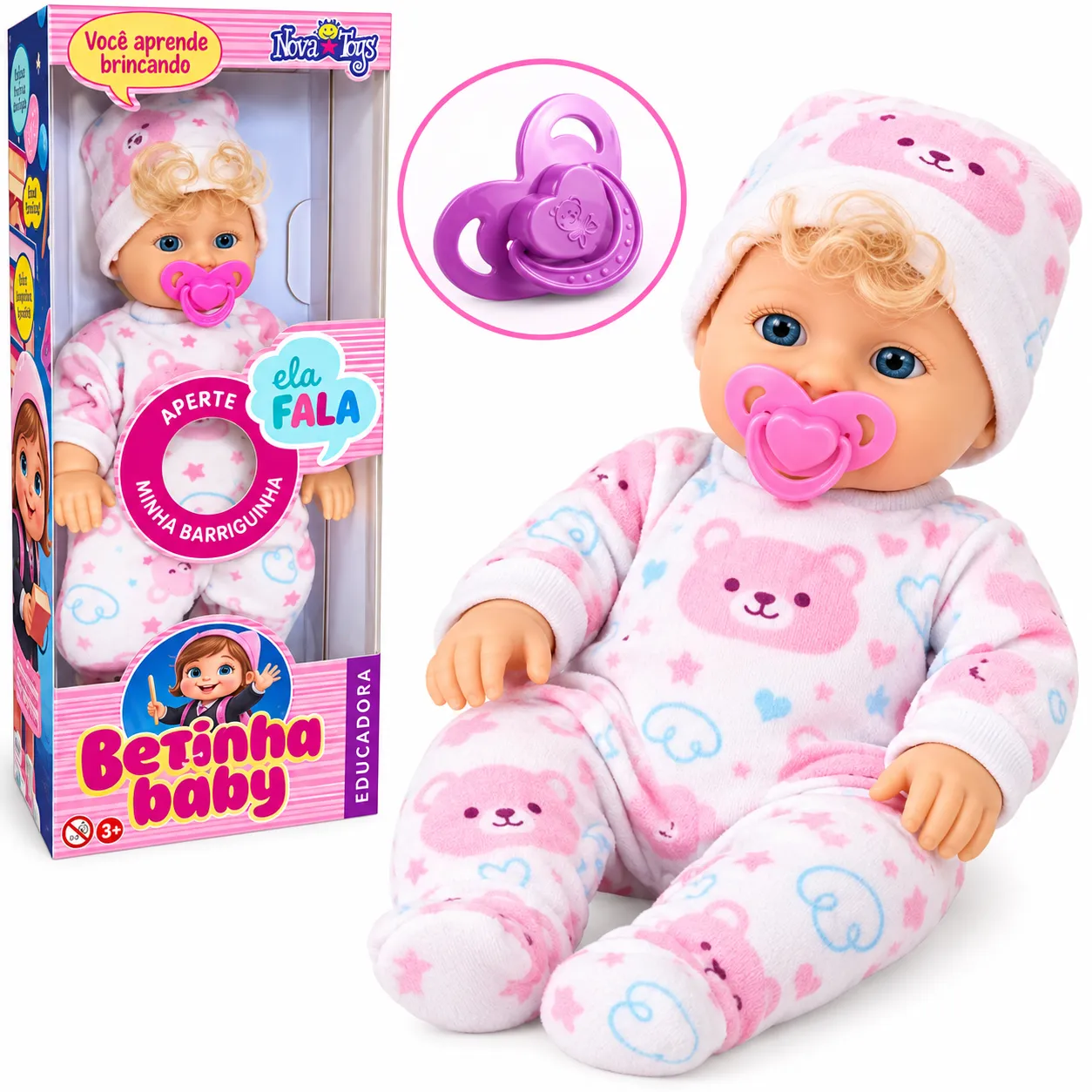 Boneca Betinha Baby Educadora Nova Toys 1200