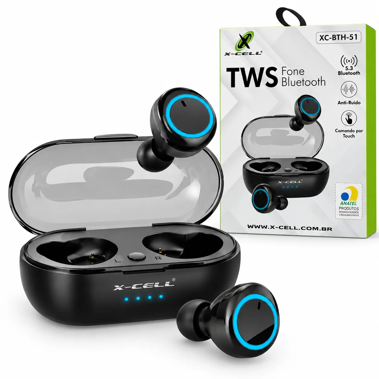 Fone De Ouvido Sem Fio Bluetooth X-Cell XC-BTH-51