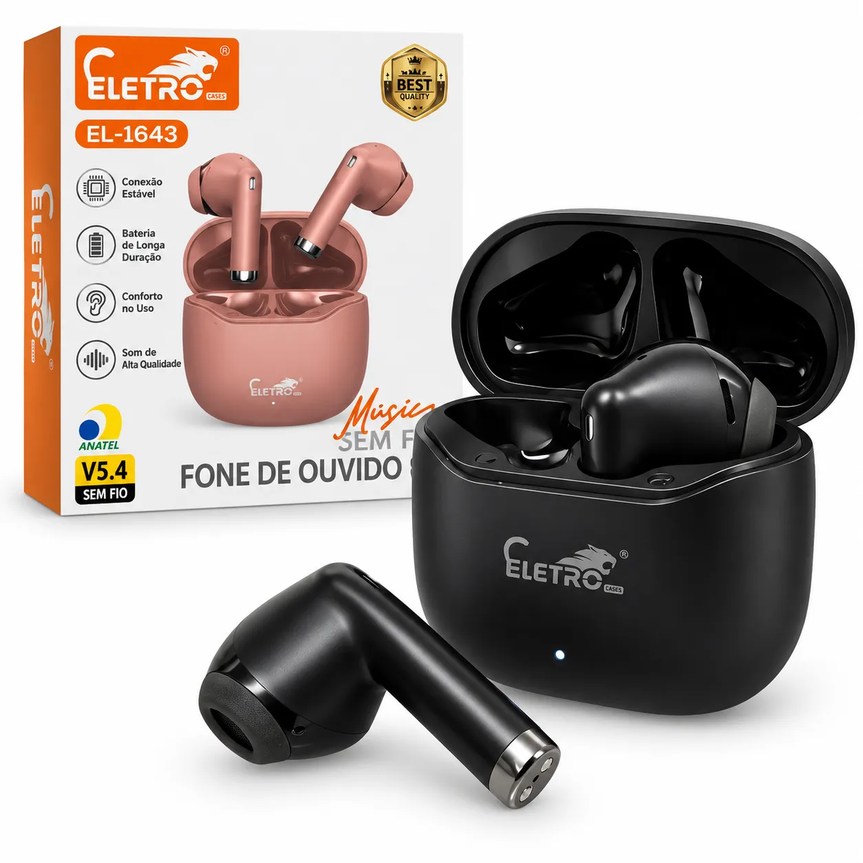 Fone de Ouvido Sem Fio Eletromex EL-1643