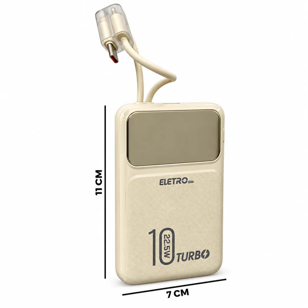 Carga Extra 10.000mAh 2 Interfaces Eletromex EL-2950 - 2