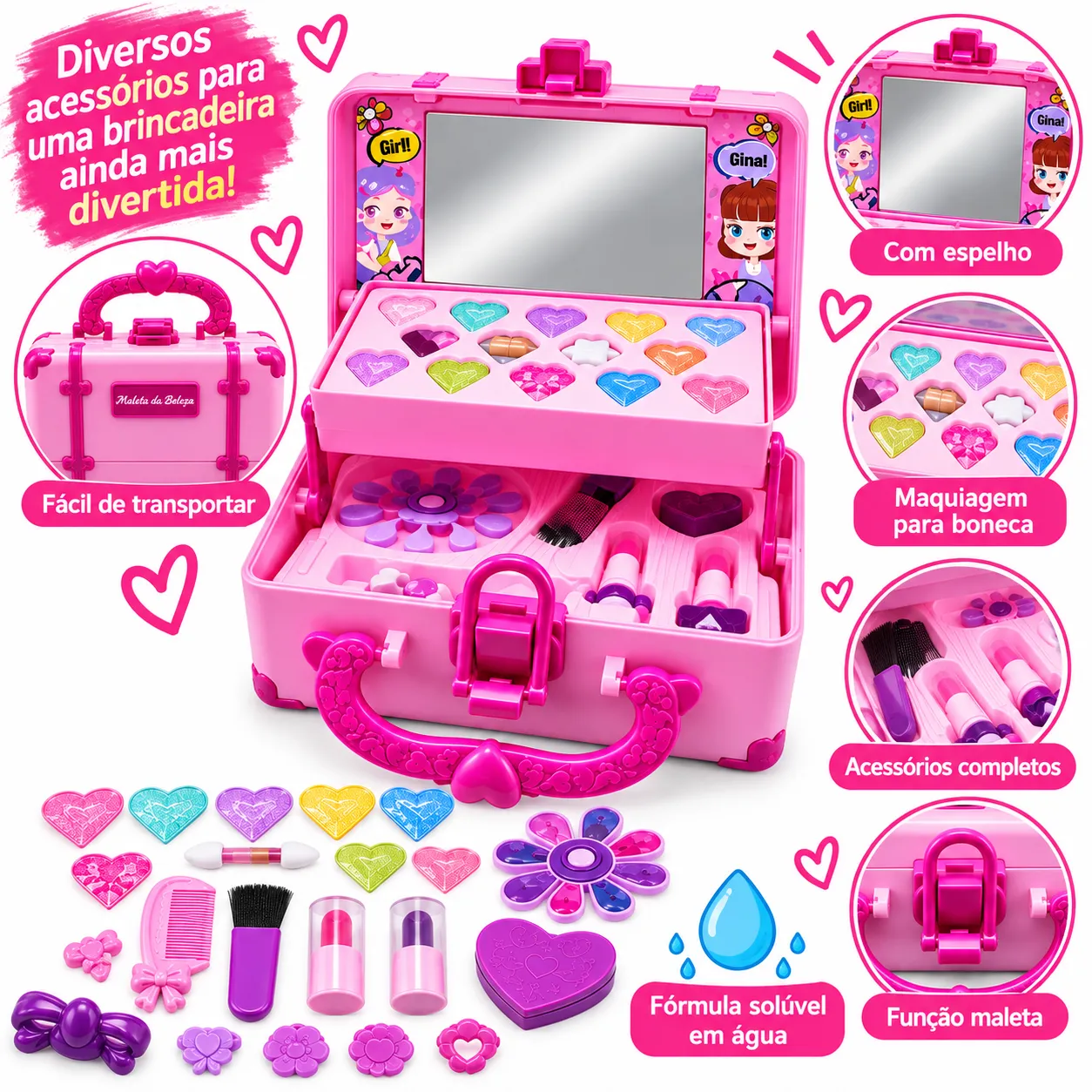 Maleta da Beleza Infantil Toy King TK-AB4609 - 2