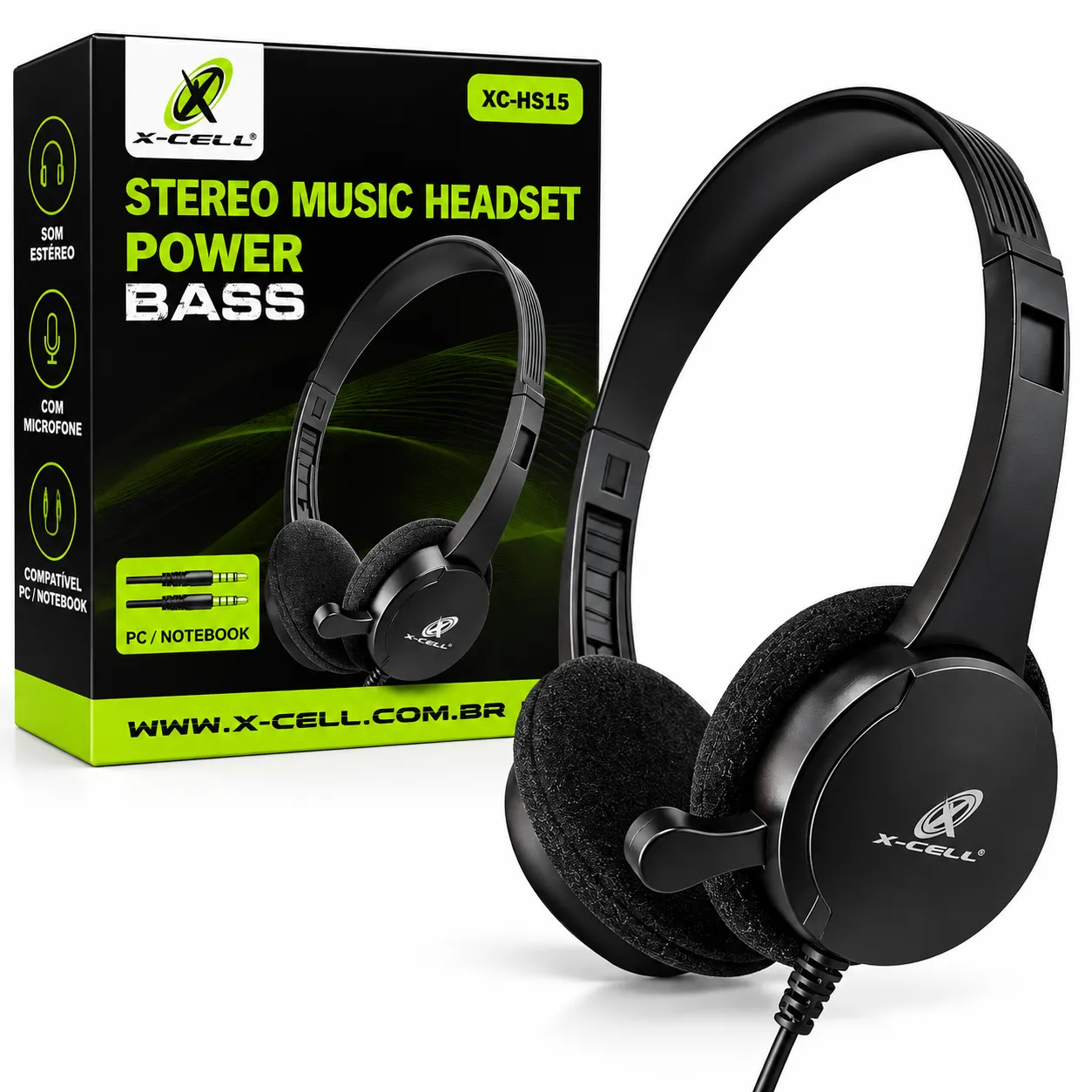 Fone Headset Com Microfone X-Cell XC-HS15