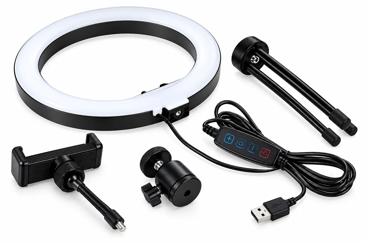 Iluminador Ring Light 8 Polegadas Com Suporte De Celular B-Max BM-L02 - 3