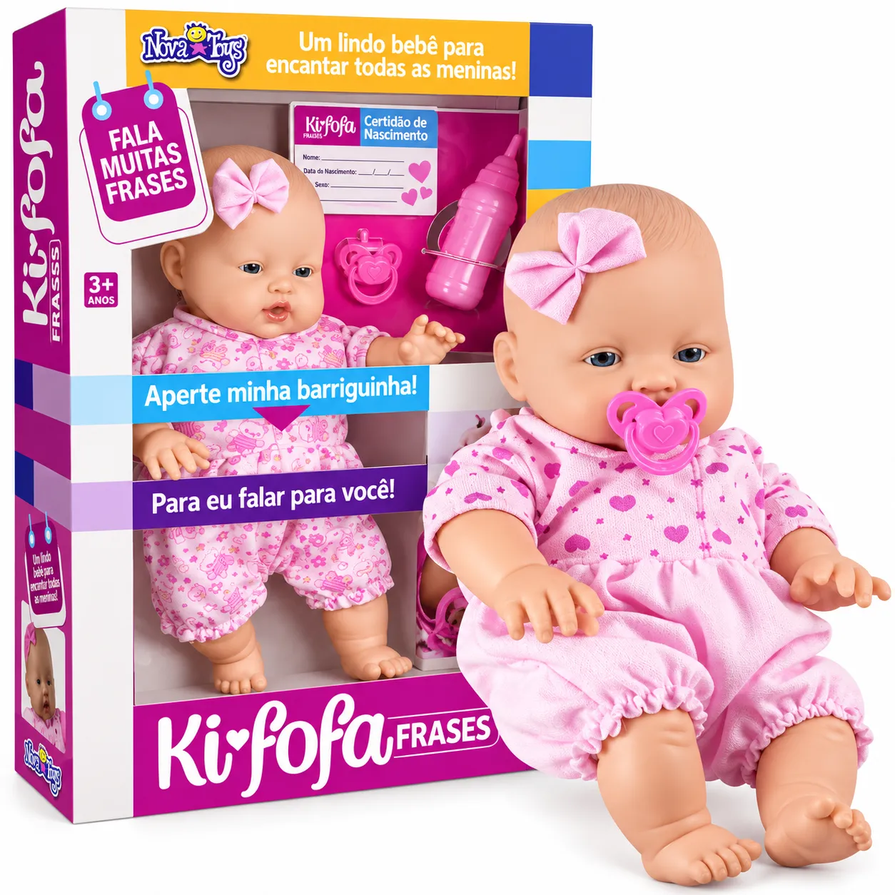 Boneca Ki Fofa Falas Diferentes Nova Toys 1114